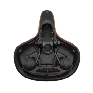 <span class=keywords><strong>Selle</strong></span> de vélo vintage en cuir PU marron, large, rembourrée, double amortissement en élastomère, pour vélo électrique, cruiser, VTT - Product Image 6