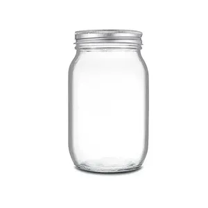 Wholesale Kitchen Food Storage Jars 4oz 8oz 12oz 16oz Glass Jar Supplier Custom Wide Mouth Mason Jar With Lid