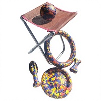 Jouet flottant rond en EVA pour chien, couleurs assorties, interactif et flottant pour l'entraînement et le jeu en extérieur (vente en gros)
