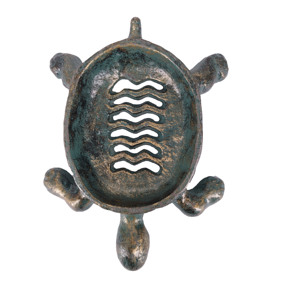 <span class=keywords><strong>Porte</strong></span>-<span class=keywords><strong>savon</strong></span> tortue en fonte, finition verdigris antique, design drainant, décoration vintage pour salle de bain, boîte à <span class=keywords><strong>savon</strong></span> tortue - Product Image 5