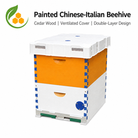Farbig lackierte Holz-Langstroth-Bienenstöcke mit 10 Rahmen für chinesische und italienische Bienen – Imkereiausrüstung