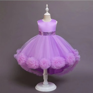 Vestido de Fiesta Largo con Flores para Niñas, Estilo <span class=keywords><strong>Boutique</strong></span>, Elegante, con Patrones Infantiles para el Verano, Hasta la Rodilla, para Bodas y Eventos - Product Image 3