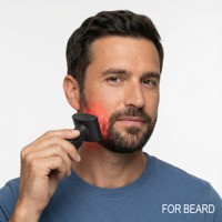 Masseur de tête électrique 4-en-1 Lumière rouge EMS Vibration Microcurrent Derma Stamp Beard Scalp Massager pour la croissance des cheveux