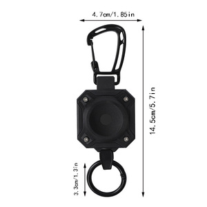 Cross-border Apple <b>GPS</b> tracker key tracker steel wire rope black telescopic outdoor backpack carabiner open loop - Product Image 3