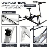Vélo aquatique SUP à ponton plat, 1 place, cadre en aluminium avec tapis flottant avant haute pression pour parc aquatique, pliable, de Chine, Lumark