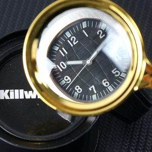 Montre mécanique personnalisée avec logo NH35, 40 mm, noire et argentée, pour hommes, mouvement automatique de luxe NH35, cadran étanche, cristal saphir - Product Image 4