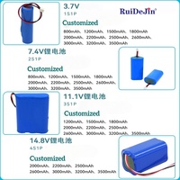 Baterai Li-ion kustom, paket baterai ion Lithium polimer 3.7v 7.4v 10.8v 11.1v 14.8v 18.5V 5A 6A 8A 9A 10A 22.2