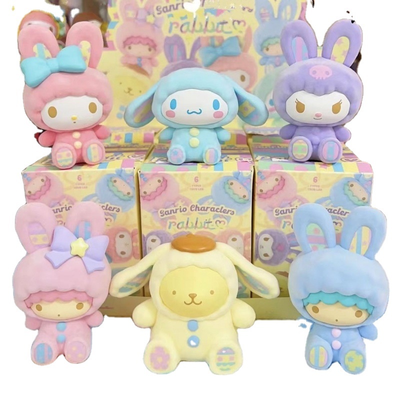 Фигурка Botu sanrio, игрушки, милая мультяшная аниме модель из ПВХ, украшение для торта Kuromi Cinnamoroll, шторка, сюрприз, Подарочная фигурка, игрушки