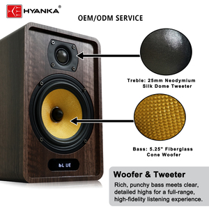 Altavoz HiFi de Madera de 5 Pulgadas <span class=keywords><strong>para</strong></span> Estantería, 40W Estéreo, USB, Control Remoto, Molde Privado, Stock Disponible, OEM, Venta al por Mayor de Fábrica - Product Image 2