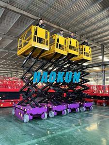 Plateforme élévatrice à ciseaux hydraulique automotrice HAOKUN, capacité personnalisée 8m-12m de hauteur, électrique, ISO CE, plateforme 2 personnes, facile à utiliser - Product Image 2