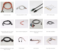 Mini-DIN-Kabel 3P, 4P, 5P, 6P, 7P und 8P MINI-DIN-Kabel Stecker-zu-Buchse-Kabel