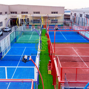 Cancha deportiva de Pádel panorámica para interiores y exteriores, precio con logotipo personalizado, cancha de Pádel de tamaño 20*10M - Product Image 5