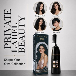 Tinte Permanente para el Cabello Color Negro Oscuro con Peine Aplicador Fácil de Usar, Ingredientes Orgánicos, Suministro Directo, Cubre Canas - Product Image 1