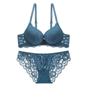 Devenir un fournisseur Vente en gros de haute qualité Lovely Girls Cute Underwire Push up Lace Bra <span class=keywords><strong>and</strong></span> Panty Set for Wome - Product Image 2