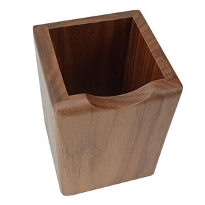 Black Walnut <b>Wood</b> Pen Holder Square <b>Solid</b> <b>Wood</b> Office <b>Desk</b> Storage Ornament Antique Style Creative - Product Image 5
