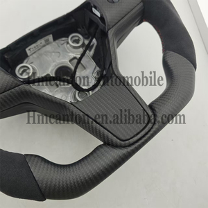พวงมาลัยคาร์บอนไฟเบอร์แบบด้าน Alcantara สำหรับรถยนต์ Tesla Model 3 และ Model Y - Product Image 4