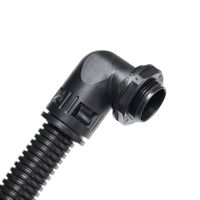 Soufflet en nylon PA66 connecteur rapide à 90 degrés coude à angle droit brillant M métrique spécifications complètes presse-étoupes RoHS