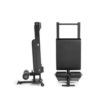 ZHOYA SPORT Banc de musculation compact pliable en acier avec roulettes pour exercices à domicile, idéal pour les fessiers et les abdominaux (type Roman Chair)