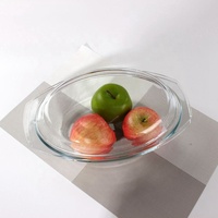 Ensembles de casseroles ovales en verre borosilicate de qualité supérieure avec couvercle 3,5 l