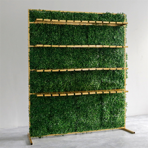 Lfb2276 Vàng Kim Loại Ngoài Trời Kệ Rượu Vang Với Cỏ Mat Miễn Phí Đứng Tầng Rượu Vang Chai Đứng Đám Cưới Đảng Rượu Vang Đứng Hiển Thị - Product Image 2