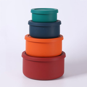 Cấp thực phẩm <span class=keywords><strong>Silicone</strong></span> Hộp Ăn Trưa Trọng lượng nhẹ tươi-giữ trái cây kín hộp lò vi sóng sưởi ấm đặc biệt cao su <span class=keywords><strong>Silicone</strong></span> sản phẩm - Product Image 1