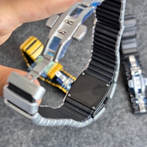 นาฬิกาข้อมือผู้ชายทรงเหลี่ยมสไตล์เรโทร ดีไซน์เฉพาะกลุ่ม Y2K มิลเลนเนียม หน้าปัดดิจิตอลแบบบล็อก  วัสดุพลาสติก ABS นาฬิกาอิเล็กทรอนิกส์สำหรับผู้ชาย - Product Image 3