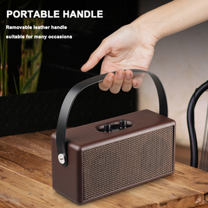 Retro loa không dây cổ điển đài phát thanh Walnut gỗ ROTARY FM Radio 16 Wát với U đĩa/TF thẻ/AUX Máy nghe nhạc chức năng - Product Image 6