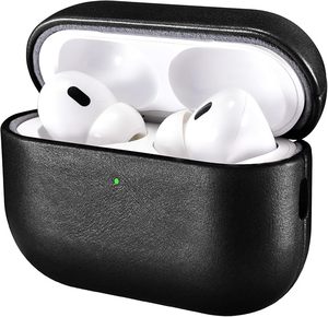 Étui pour écouteurs en cuir ciré à la main pour <span class=keywords><strong>AirPods</strong></span> 1/2/3/4 - Housse de protection antichoc de qualité supérieure - Vente en gros, personnalisation OEM - Product Image 6