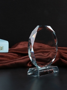 Bán Buôn Bát Giác Pha Lê Cúp Huy Chương Trắng Phôi Phần Cross-Biên Giới Tinh Thể Thủ Công Tùy Chỉnh Pha Lê Sản Xuất - Product Image 3