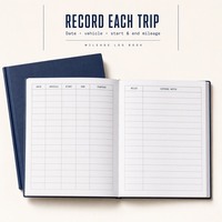 Carnet de bord personnalisé pour le suivi des trajets et l'enregistrement du kilométrage des véhicules, destiné aux conducteurs, aux petites entreprises et aux flottes