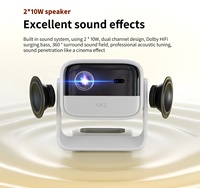 Projecteur vidéo intelligent certifié Google-TV, 20800 mA, rechargeable, portable, FHD 1080P, 4K, projecteur numérique DLP à courte focale pour l'extérieur