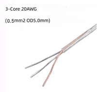 Câble multi-brins QUANWEI 2 3 4 5 broches 16AWG 20AWG à gaine transparente pour connexion d'appareils, cordon d'alimentation pour éclairage LED RGB