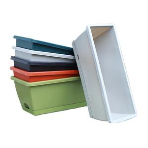 Grand pot de fleurs carré à suspendre au mur pour plantes d'intérieur, support rectangulaire en plastique pour fleurs - Product Image 2