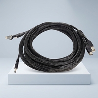 Cable de Datos Trenzado Multifunción Avanzado con RJ45, USB C, DC, Cobre Puro para PC y Electrónica Automotriz