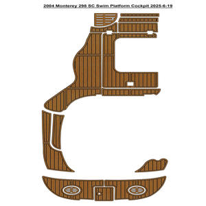 Suelo de Madera de Teca EVA Moderno y Contemporáneo para Uso en Exteriores, Diseño de Alta Gama para Yates y Embarcaciones, Modelo Monterey 298 SC de 2004, Gran Venta - Product Image 4