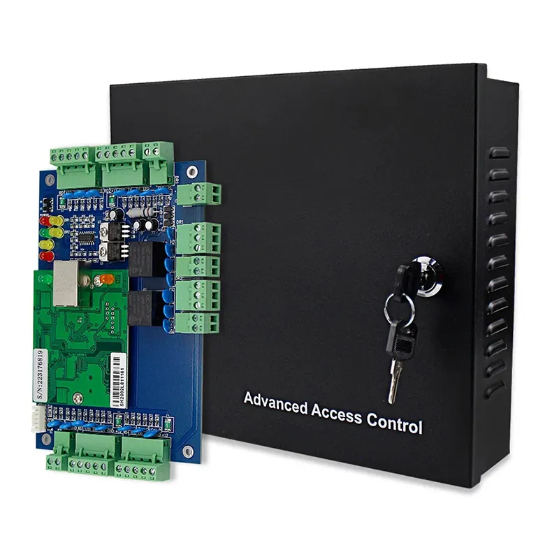 Placa de Control de acceso Ethernet TCP/IP, 1, 2 y 4 puertas, Compatible con todos los lectores de tarjetas RFID, controlador de acceso de red WG26