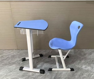 Escritorio y silla para estudiantes individuales para <span class=keywords><strong>aula</strong></span> ergonómica moderna escolar, muebles escolares de madera baratos para uso en el <span class=keywords><strong>aula</strong></span> saudí - Product Image 4