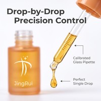 Sérum pour les yeux, design anti-fuite, livraison rapide, flacon compte-gouttes en verre de 20 ml, fond épais, pipette souple en verre, ampoule moderne, spa