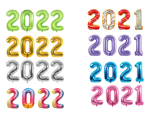 <span class=keywords><strong>Globos</strong></span> al por Mayor, Números del 0 al 9, Decoración de Cumpleaños, <span class=keywords><strong>Globos</strong></span> de Número Inflables de Papel de Aluminio - Product Image 2