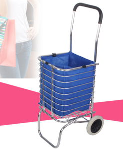 तह एल्यूमीनियम 2 पहियों के साथ खरीदारी की टोकरी शॉपिंग कार्ट शॉपिंग हाथ ट्राली - Product Image 4