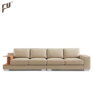 Pemasok Tiongkok Penjualan Terbaik Sofa Bagian Nyaman 1 + 4 Ruang Tamu Set Sofa Kulit Putih Furnitur Modern - Product Image 3