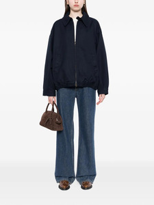 Chaqueta Leduo Personalizada para Mujer con Cierre y Dobladillo Elástico - Chaqueta de Trabajo Estilo Harrington Casual de Sarga de Algodón para Mujer - Product Image 2