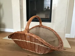 JY Large <strong>Fireplace</strong> Wood <strong>Log</strong> <strong>Basket</strong> Wicker Firewood <strong>Basket</strong> for Kindling Big <strong>Logs</strong> Elegant Wood <strong>Basket</strong> for <strong>Fireplaces</strong> &amp; Accessories - Product Image 6