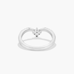 Anillo de Compromiso y Matrimonio de Plata 925 con Diamante Moissanita Curvo para Mujer, Regalo de Aniversario Elegante - Product Image 2