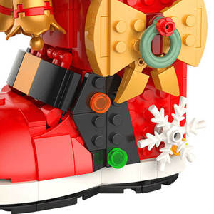 WYL настраиваемый OEM & ODM маленькие частицы строительные блоки игрушки головоломки строительные блоки модель Рождественские Зимние ботинки мини-строительные блоки - Product Image 4