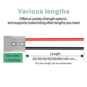 كابل تمديد سلكي فائق النعومة من السيليكون لتوصيل البطارية 50 أمبير/120 أمبير/175 أمبير/350 أمبير/600 فولت <span class=keywords><strong>2</strong></span>/4/6/8/10/12AWG - Product Image 6