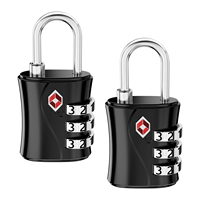 Cadenas à combinaison TSA Câble de verrouillage à fil à 3 chiffres Cadenas TSA Bagages de voyage Cadenas combiné pour valise à fermeture éclair