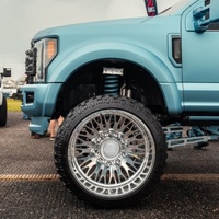 Rueda de Camioneta de Lujo de Alta Gama, Plateada y Mecanizada, de 20, 22, 24 y 26 Pulgadas, Compatible con Ford, Ram, GMC Pickup, para Ford F250 King Ranch 2025