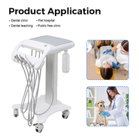 Chariot dentaire sur roulettes, chariot utilitaire mobile pour fauteuil dentaire, pour l'organisation et le rangement des instruments