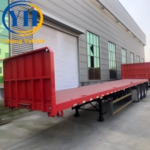 Remorque à plateau plat à trois essieux au meilleur prix à vendre |   Remorque à plateau plat pour conteneurs de 40 <span class=keywords><strong>pieds</strong></span>/45 <span class=keywords><strong>pieds</strong></span>/53 <span class=keywords><strong>pieds</strong></span> avec suspension mécanique - Product Image 3